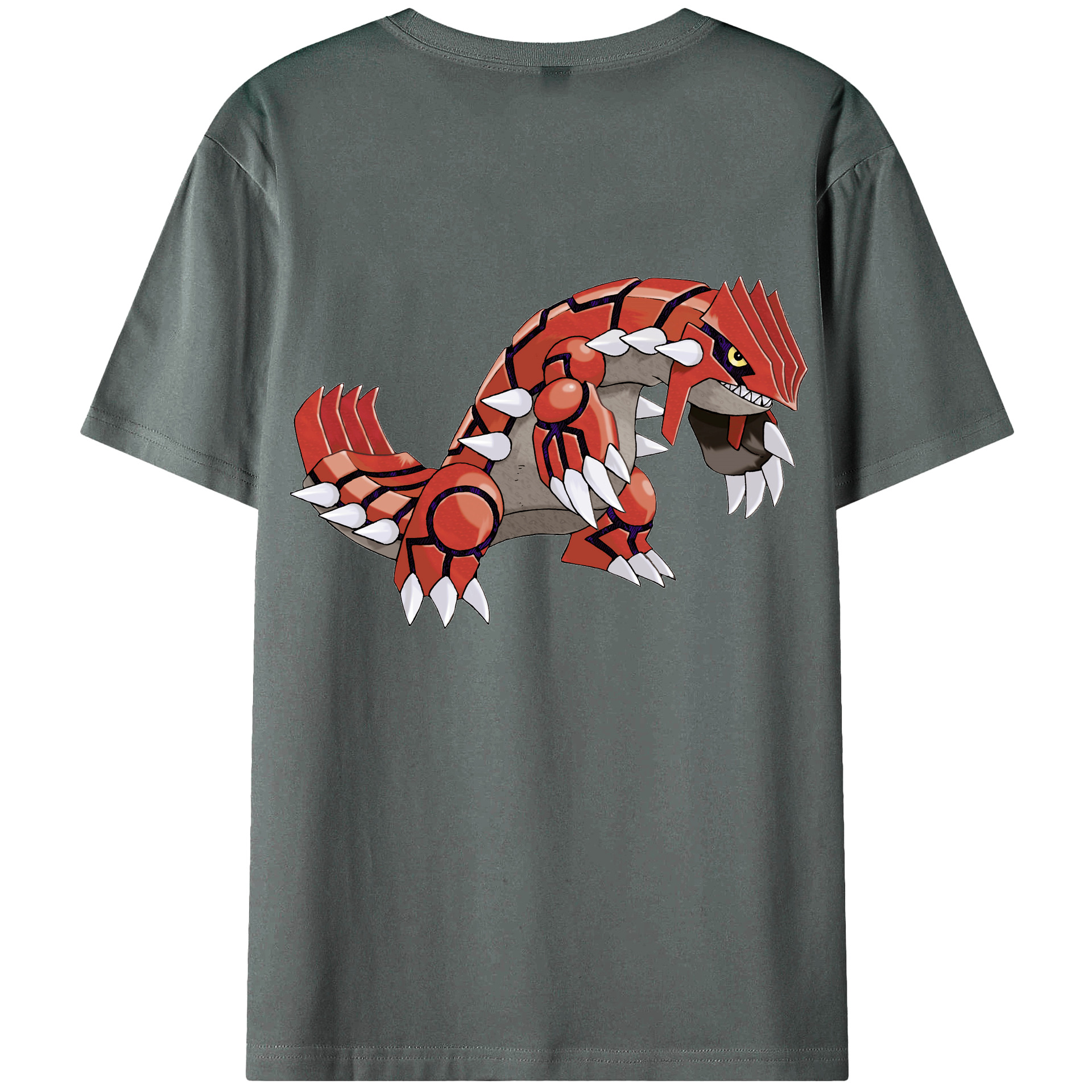 （画像用） ポケットモンスター Pokémon 綿100％ メンズ半袖Tシャツ（バックプリント） 通気性
